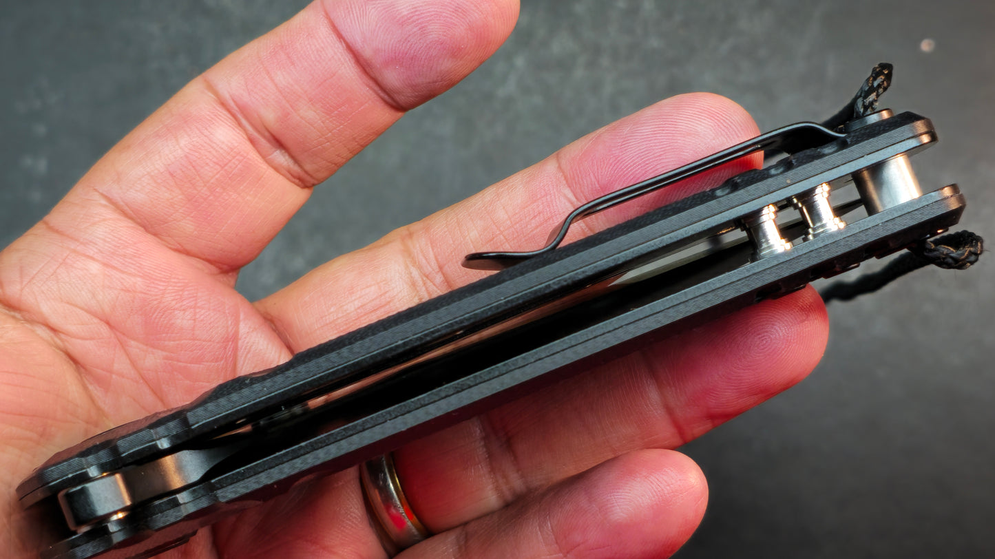 CJRB Tundra Folding Knife Black G10 Handle D2