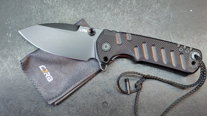 CJRB Tundra Folding Knife Black G10 Handle D2