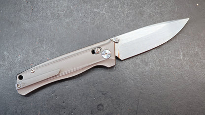 CMB Braveman Folding Knife Sandblast Titanium Handle S35VN