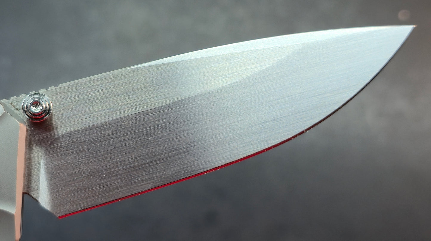 CMB Braveman Folding Knife Sandblast Titanium Handle S35VN