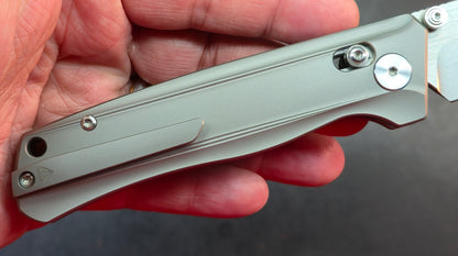 CMB Braveman Folding Knife Sandblast Titanium Handle S35VN