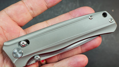 CMB Braveman Folding Knife Sandblast Titanium Handle S35VN