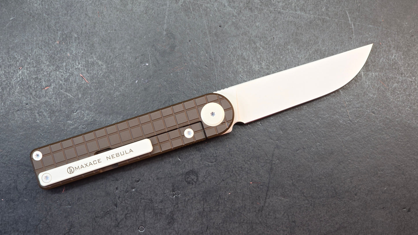 Maxace Nebula Folding Knife Titanium/Cerakote Handle Magnacut