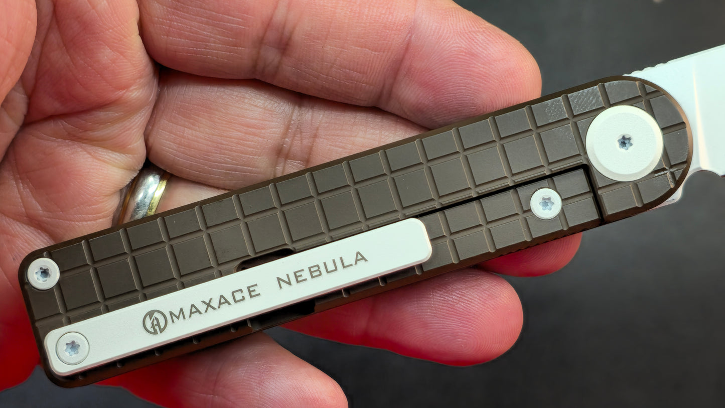 Maxace Nebula Folding Knife Titanium/Cerakote Handle Magnacut