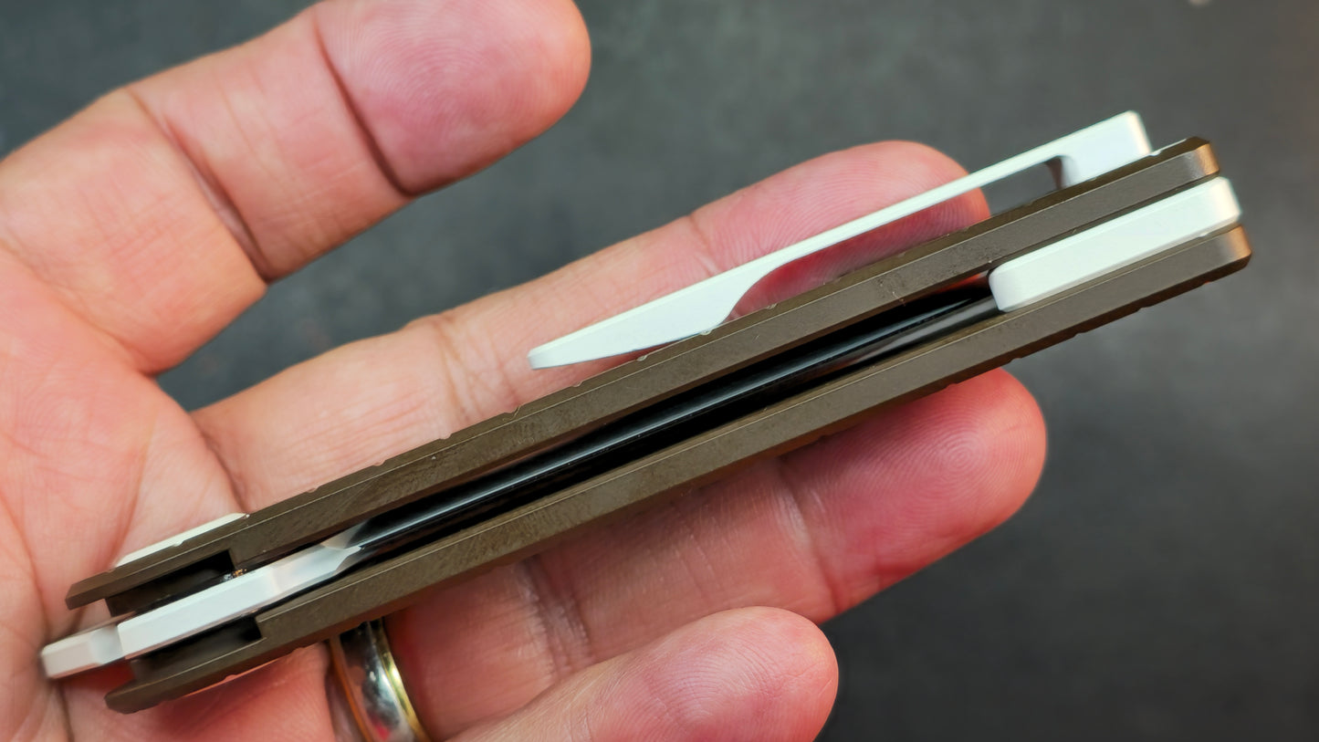 Maxace Nebula Folding Knife Titanium/Cerakote Handle Magnacut