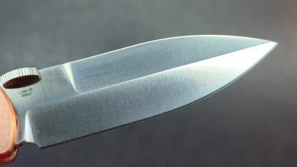 CJRB The Perfect Locust Folding Knife Frag Pattern Copper Handle S90V Spear Point