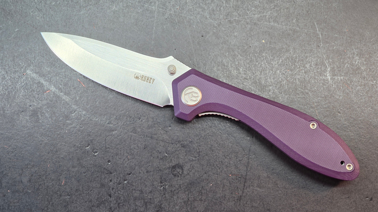 Kubey Ruckus KB314T Purple G10 Handle 2.8" Bead Blasted CPM 20CV