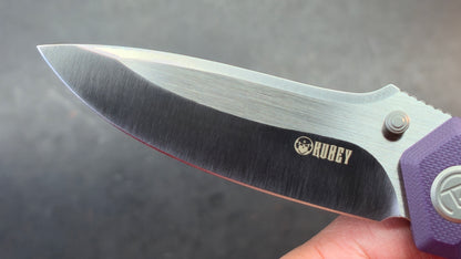 Kubey Ruckus KB314T Purple G10 Handle 2.8" Bead Blasted CPM 20CV