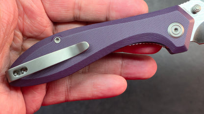 Kubey Ruckus KB314T Purple G10 Handle 2.8" Bead Blasted CPM 20CV