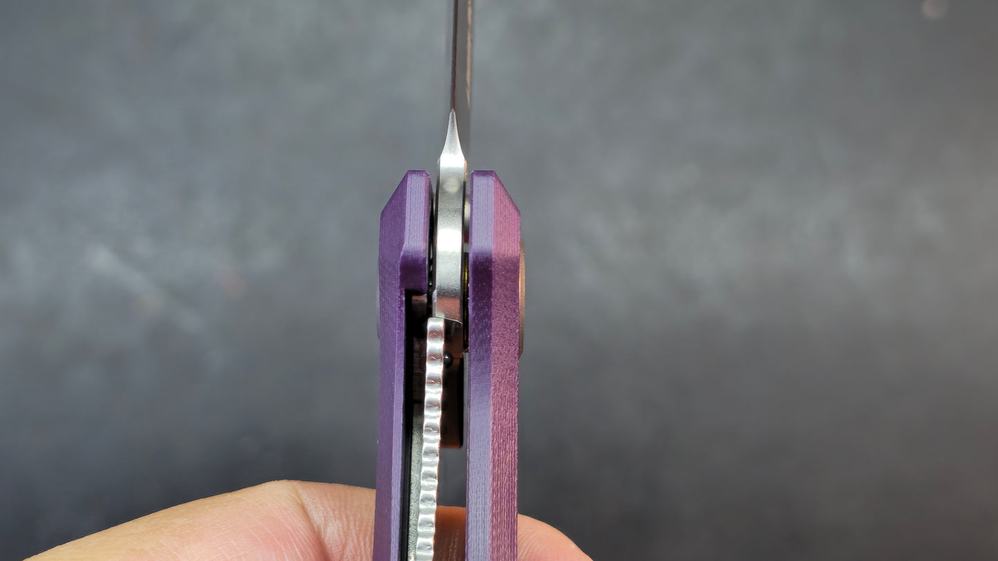 Kubey Ruckus KB314T Purple G10 Handle 2.8" Bead Blasted CPM 20CV