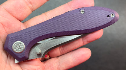 Kubey Ruckus KB314T Purple G10 Handle 2.8" Bead Blasted CPM 20CV