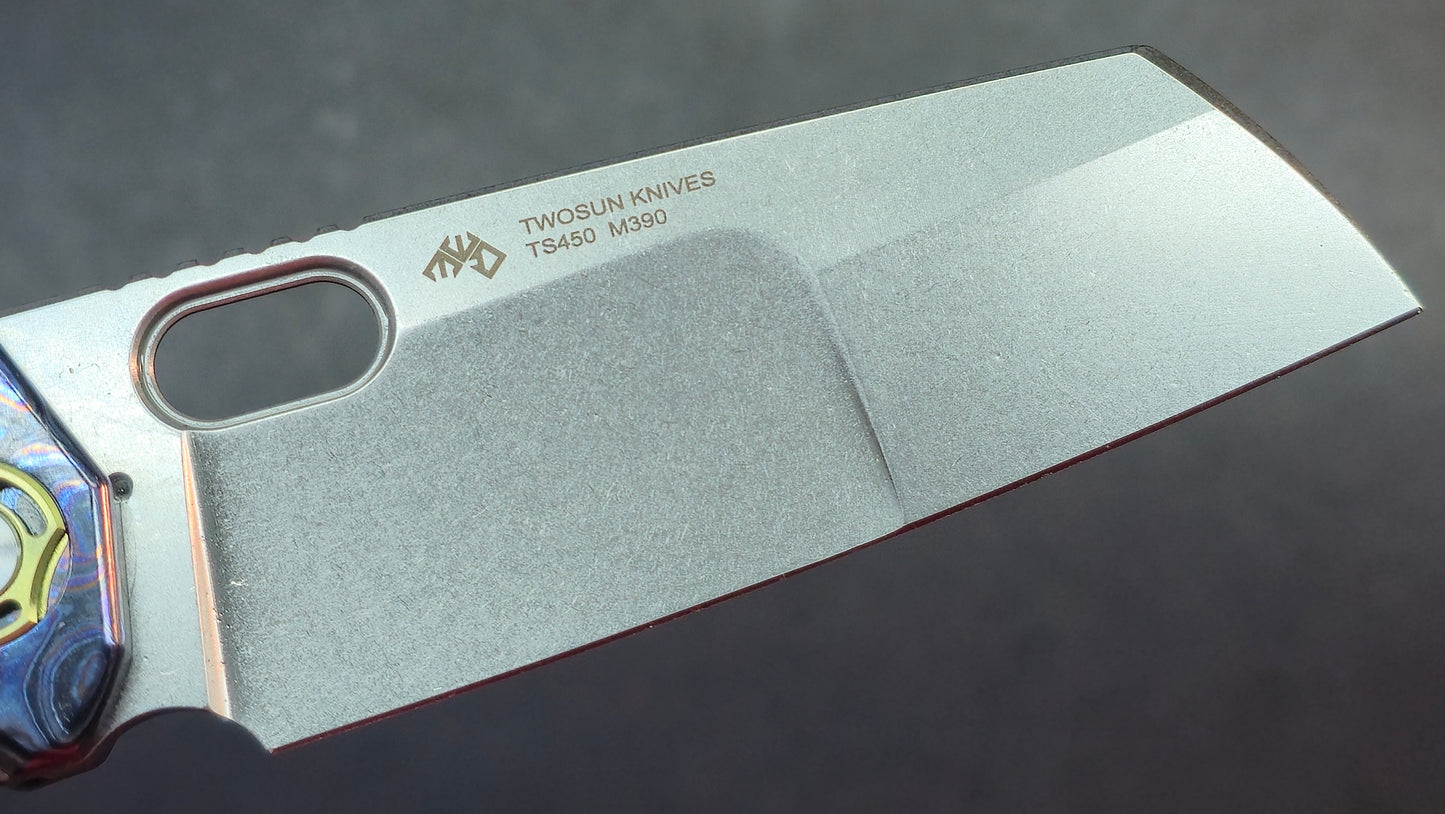 Twosun TS450 Titanium/Zircuti Zirconium Handle M390