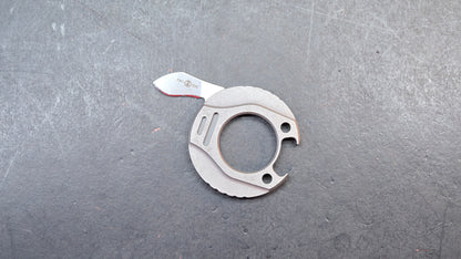 TwoSun TS487 Stonewash/Black Titanium Mini Tool/Bottle Opener M390 (DISCOUNT IN CART)