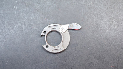 TwoSun TS487 Stonewash/Black Titanium Mini Tool/Bottle Opener M390 (DISCOUNT IN CART)