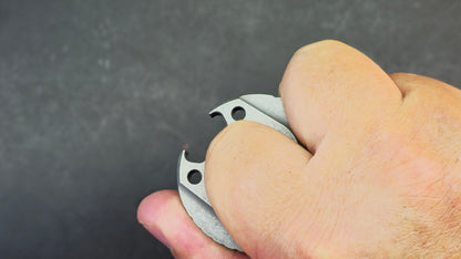 TwoSun TS487 Stonewash/Black Titanium Mini Tool/Bottle Opener M390 (DISCOUNT IN CART)