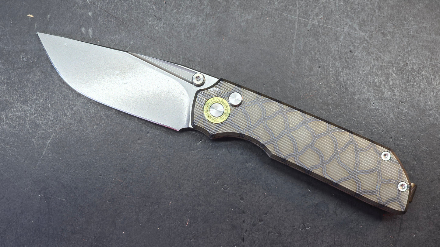 TwoSun TS588 Button Lock Fire/Gray Titanium Handle K110