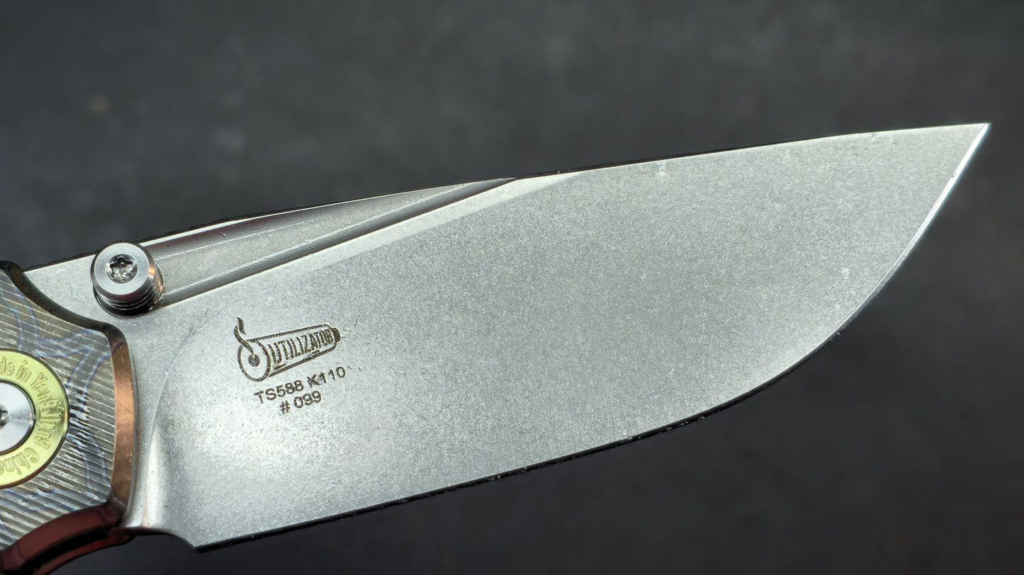 TwoSun TS588 Button Lock Fire/Gray Titanium Handle K110