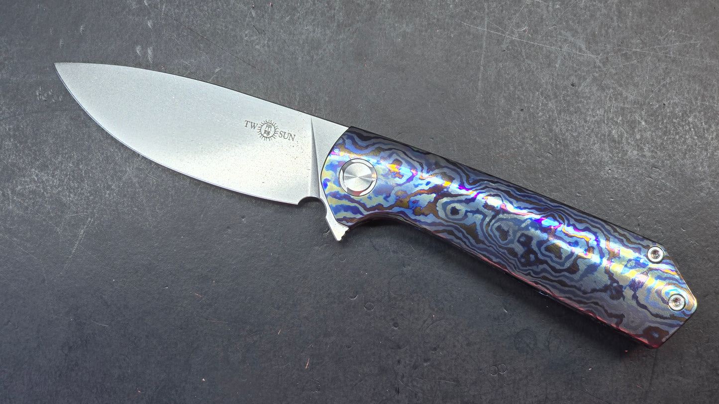 TwoSun TS223 Timascus Handle M390