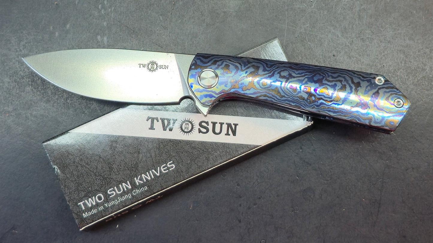 TwoSun TS223 Timascus Handle M390