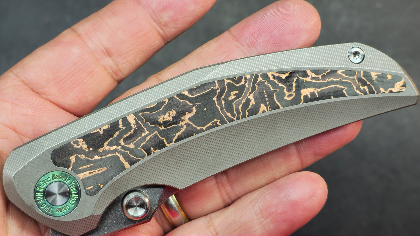 TwoSun TS499 Gray/Black Titanium/Carbon Fiber Handle YJ01-V1