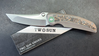 TwoSun TS499 Gray/Black Titanium/Carbon Fiber Handle YJ01-V1
