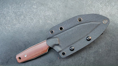 TwoSun TS616 Fixed Blade Knife Brown Micarta Handle D2