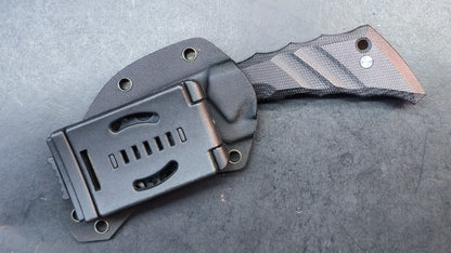TwoSun TS618 Fixed Blade Knife Black Micarta Handle D2