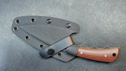 TwoSun TS607 Fixed Blade Knife Brown Micarta Handle D2
