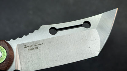 TwoSun TS534 Fixed Blade Knife Brown Micarta Handle D2