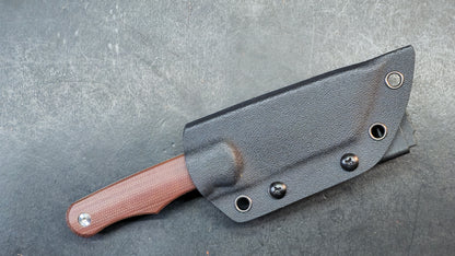 TwoSun TS534 Fixed Blade Knife Brown Micarta Handle D2
