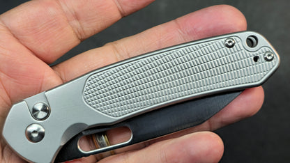 CJRB Pyrite Button Lock Knife Titanium S90V