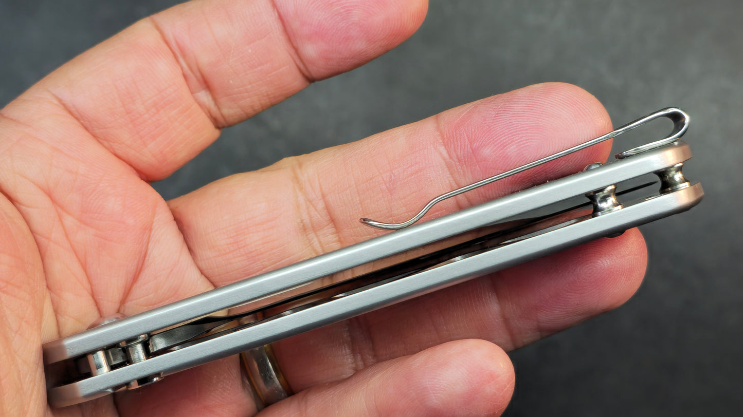 CJRB Pyrite Button Lock Knife Titanium S90V