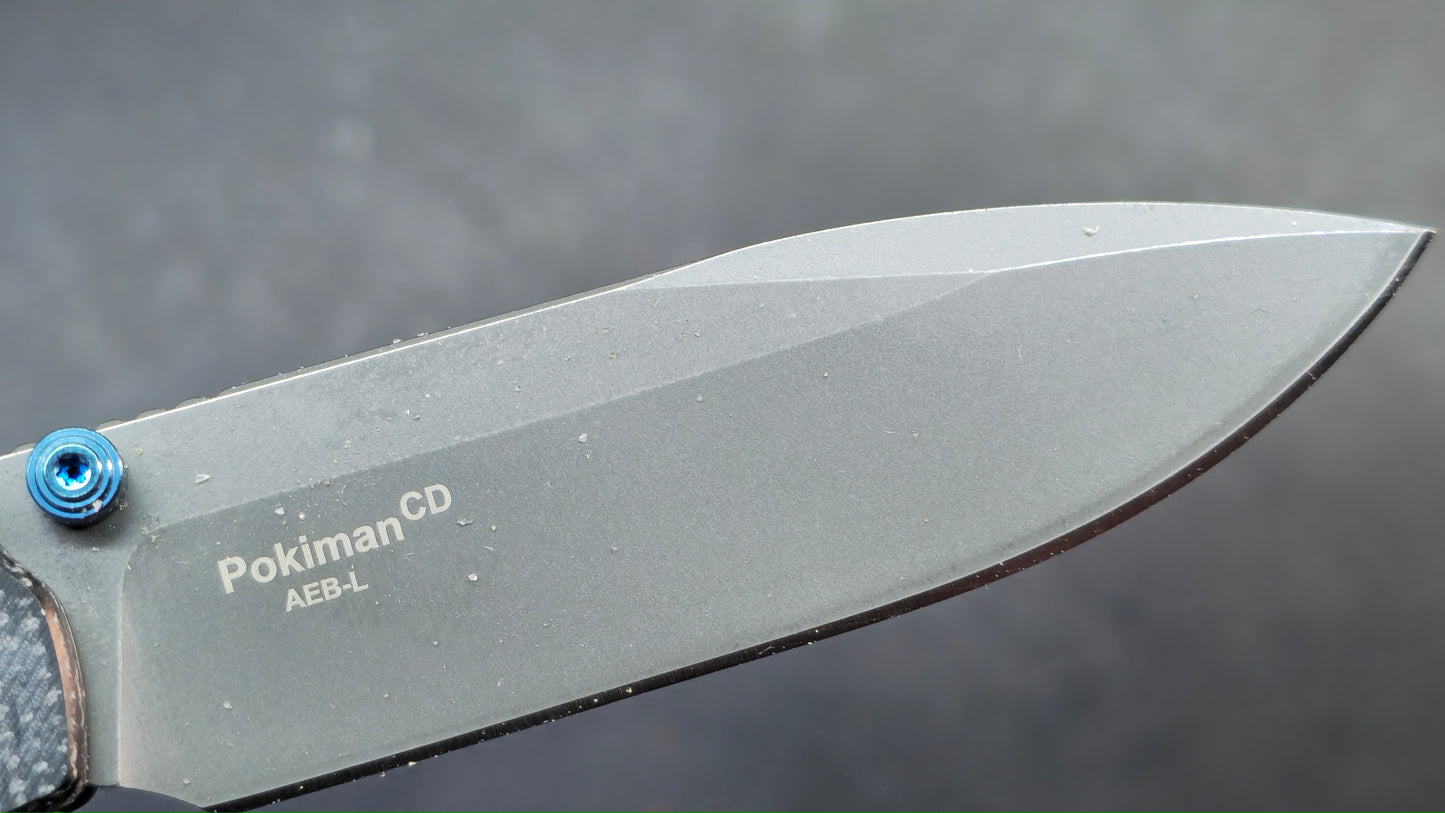 Kizer Pokiman CD Folding Knife Black Micarta Handle AEB-L