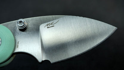 Kizer Microbe Folding Knife Green G10 Handle 14C28N