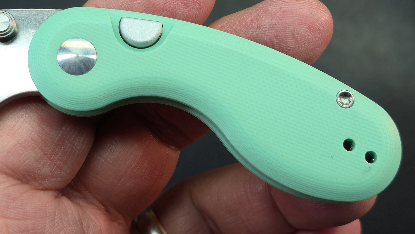 Kizer Microbe Folding Knife Green G10 Handle 14C28N