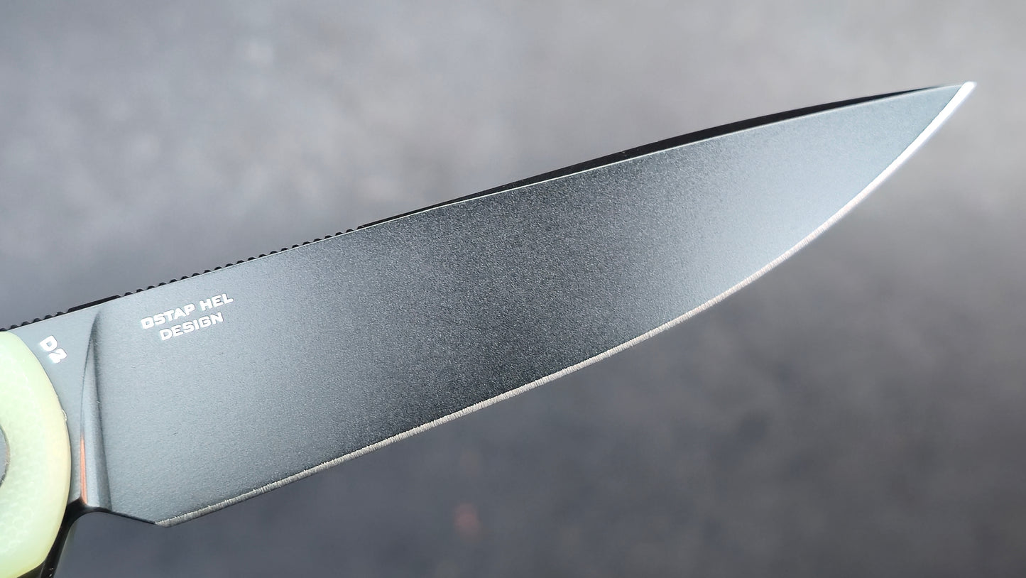 Bestechman Flick Folding Knife Jade G10 Handle D2