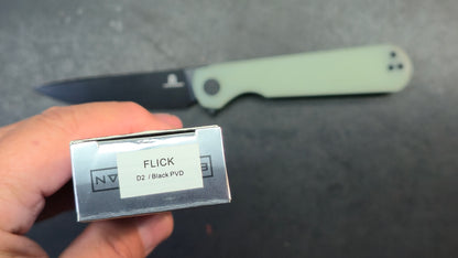 Bestechman Flick Folding Knife Jade G10 Handle D2