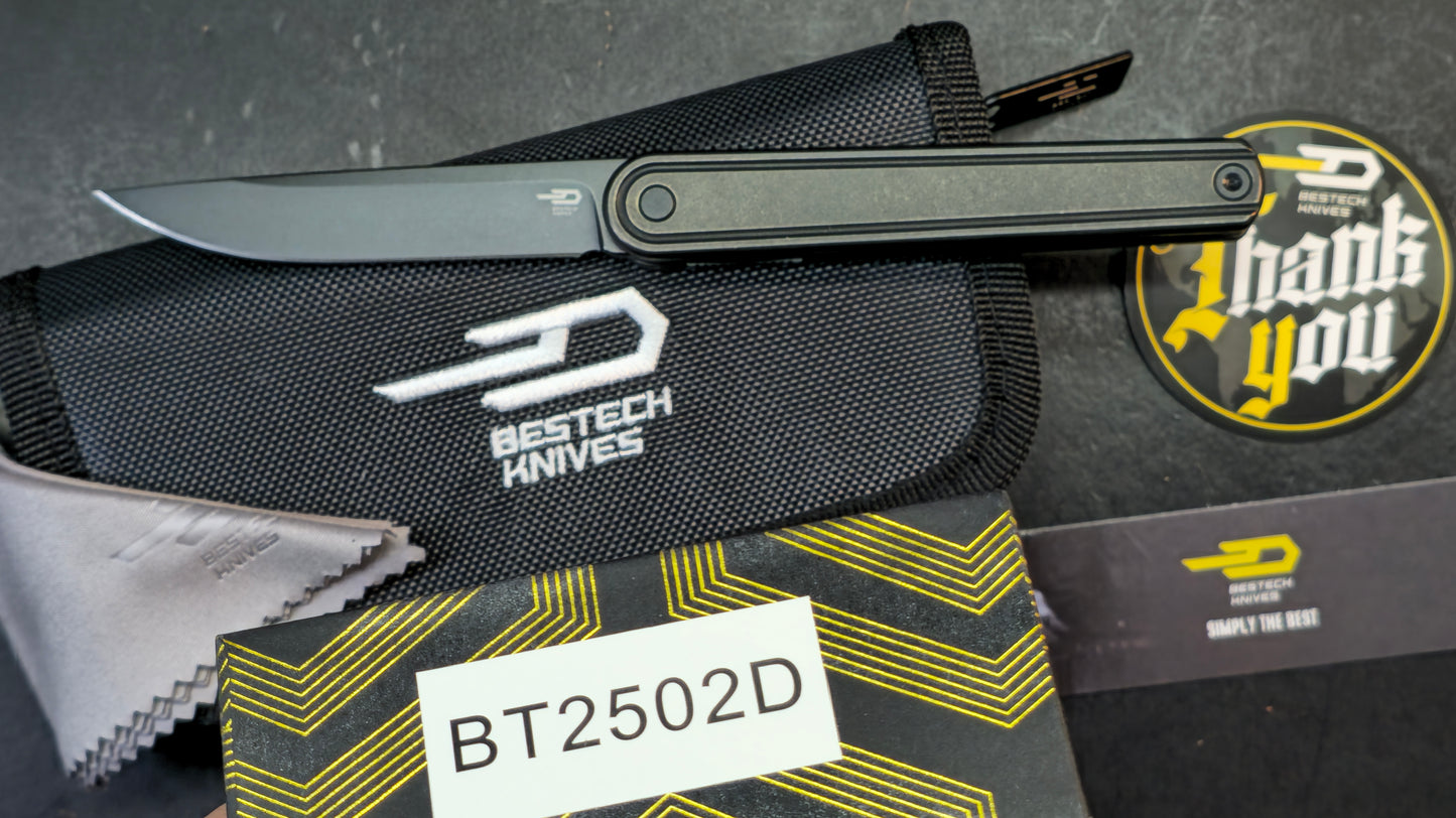 BESTECH INK BT2502D Black Titanium Handle 3.13'' MagnaCut Blade