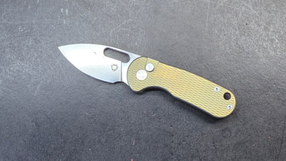 SixLeaf SL-92 Mini Micro Button Lock Purple/Gold/Black Titanium 14C28N (SALE price in cart)