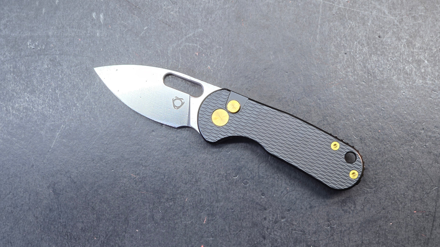 SixLeaf SL-92 Button Lock Purple/Yellow/Black Titanium 14C28N