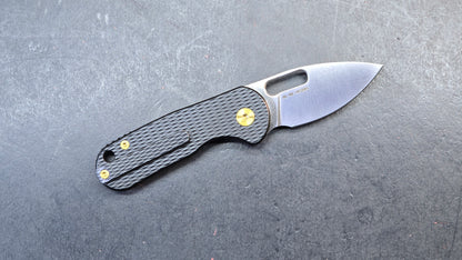 SixLeaf SL-92 Mini Micro Button Lock Purple/Gold/Black Titanium 14C28N (SALE price in cart)