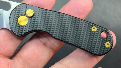 SixLeaf SL-92 Mini Micro Button Lock Purple/Gold/Black Titanium 14C28N (SALE price in cart)