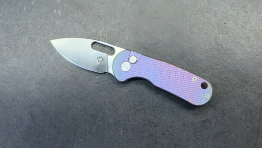 SixLeaf SL-92 Button Lock Purple/Yellow/Black Titanium 14C28N