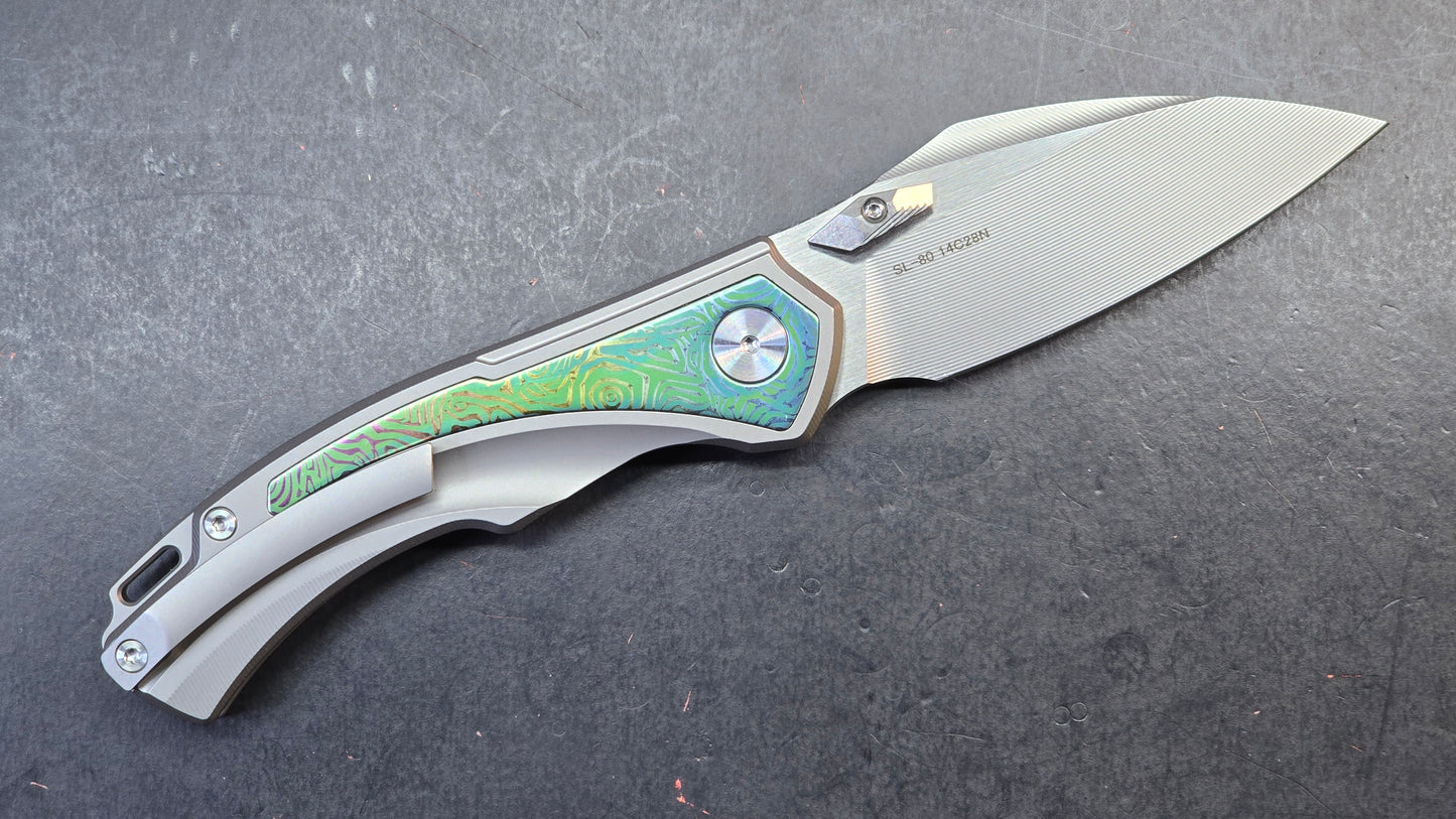 SixLeaf SL-80 Yellow Titanium Handle 14C28N