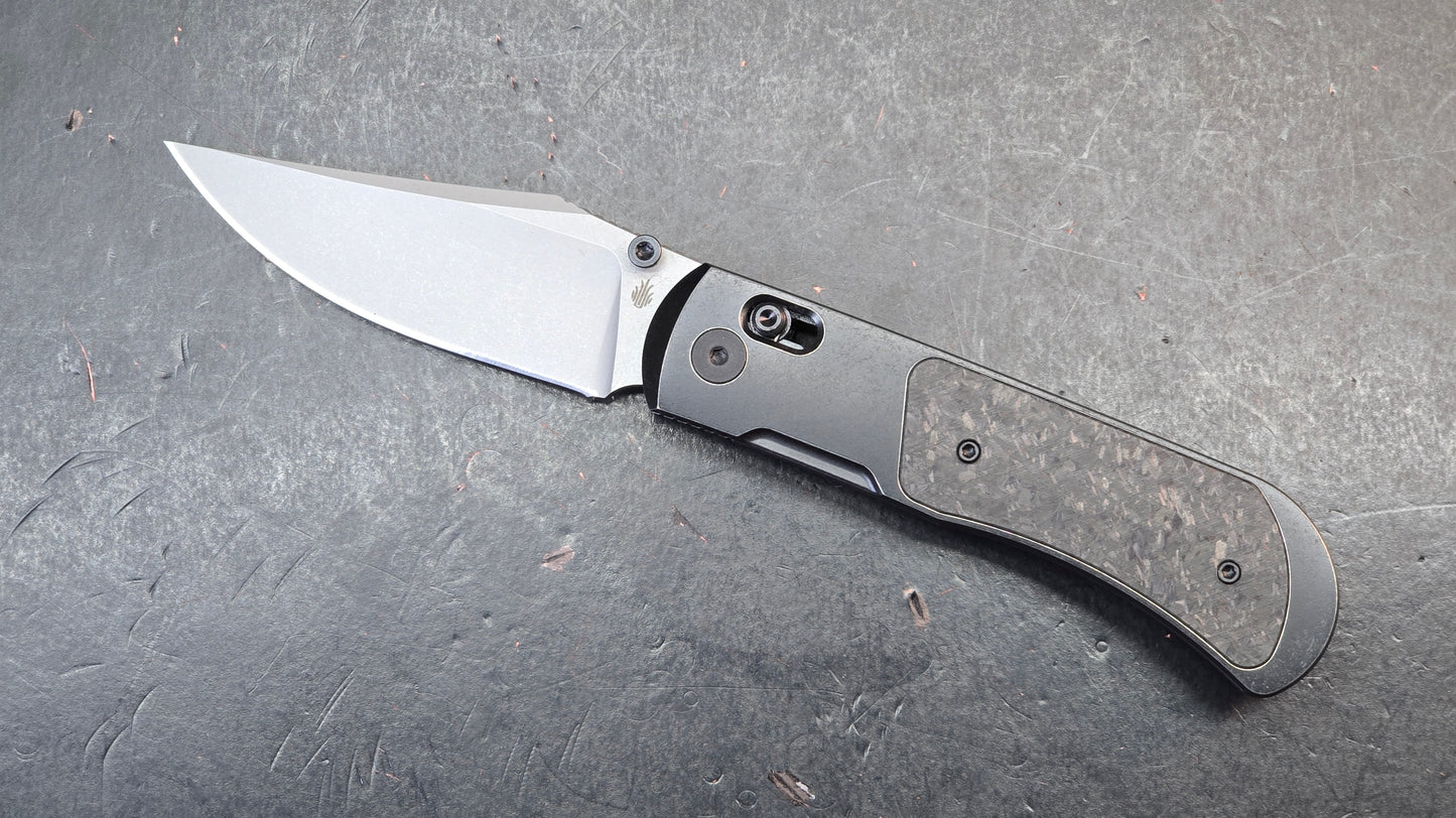 Kizer Tycho Folding Knife Titanium/Carbon Fiber Handle M390