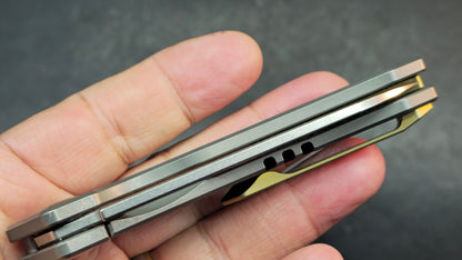 Maxace Black Mirror Carbon Fiber and Titanium Handle M390 Blade