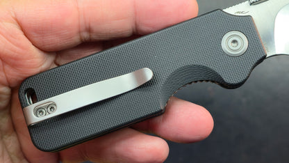 Kubey Boxer Folding Knife Black G10 Handle 14C28N