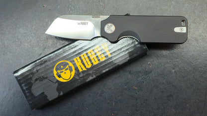 Kubey Boxer Folding Knife Black G10 Handle 14C28N