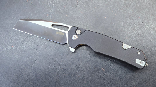 Kubey 10-8 Folding Knife Black G10 Handle 14C28N