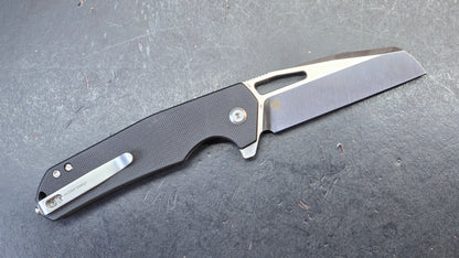 Kubey 10-8 Folding Knife Black G10 Handle 14C28N